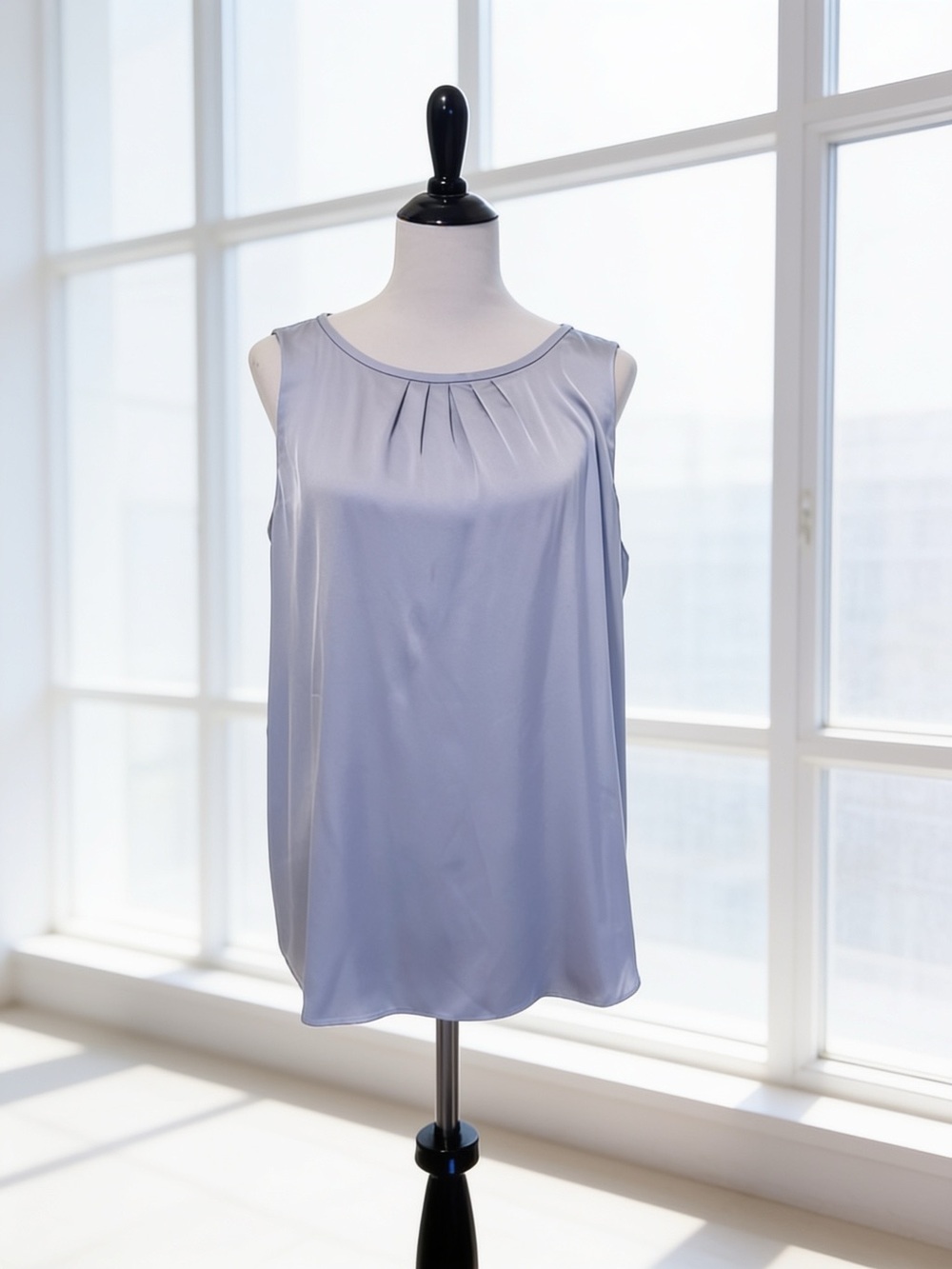 Classiques Entier 95% Silk Sleeveless Blouse Top Lilac XL
